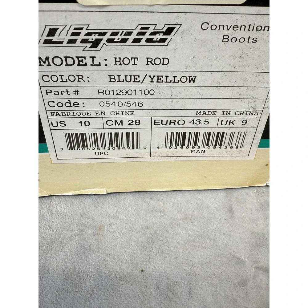 Vintage Liquid Snowboards Hot Rod‎ Boots US 10 Mens Shoes New in Box 90s